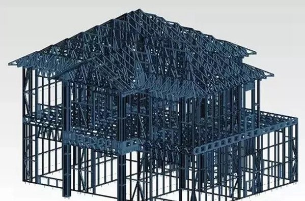 337P粉嫩大胆色噜噜噜 轻钢别墅为什么建得快?看看这整套流程就明白了。(图2) 轻钢龙骨结构设计和生产